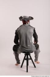 JACK PIRATE SITTING POSE WITH GUN AND DAGGER